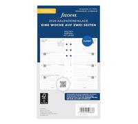 Filofax Agenda personnel 2026-1 semaine sur 2 pages verticales (allemand)