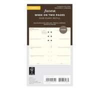 Filofax Agenda personnel 2026 semainier sur 2 pages Crème 5 langues 26-68413