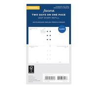 Filofax Agenda personnel 2027 27-68423 2 jours par page 3 langues