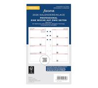 Filofax Agenda personnel professionnel 2026-1 semaine sur 2 pages (allemand)