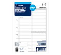 Filofax Agenda semainier 2024 en anglais, format A5, blanc