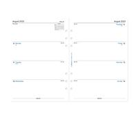 Filofax Agenda semainier A5 sur 2 pages du 22 août au 23 juillet, blanc