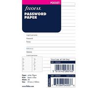 Filofax B132562 Recharge organiseur classique Format poche papier mot de passe
