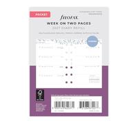 Filofax calendrier Garden Week to view Illustrated Diary Refill Pack Pocket 2027