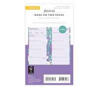 Filofax calendrier Personal Illustrated Diary Floral 1 semaine sur 2 Pages multilingual 2027