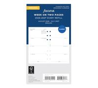 Filofax calendrier Personal WEEK ON TWO PAGES ENGLISH MID YEAR AUG 26 -JUL 27