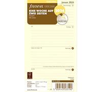 FILOFAX Calendrier personnel 2024, 1 semaine sur 2 pages, en coton, couleur crème (allemand)