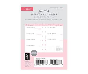 FILOFAX Calendrier Semaine sur deux pages Confetti - Pocket 2024