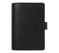 Filofax Camden C022403-27 Agenda semainier 2027 en cuir vegan grainé avec six anneaux Noir