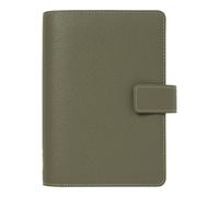 Filofax Camden C022407-27 Agenda semainier 2027 en cuir vegan grainé avec six anneaux Vert olive