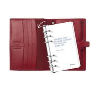 Filofax Finsbury C022395M-27 Agenda semainier modulaire en cuir grainé traditionnel, 6 anneaux, format personnel, écarlate