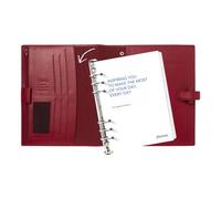 Filofax Finsbury Organiseur format A5, écarlate - Cuir grainé traditionnel, six anneaux, modulaire, semainier, multilingue, 2027 (C022394M-27)