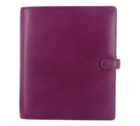 Filofax Finsbury Organiseur format A5 Framboise - Cuir grainé traditionnel, six anneaux, semainier, multilingue, 2027 (C025371-27)