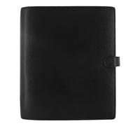 Filofax Finsbury Organiseur format A5, noir - Cuir grainé traditionnel, six anneaux, semainier, multilingue, 2027 (C025368-27)