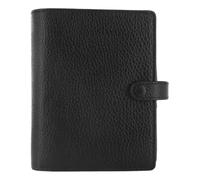 Filofax Finsbury Organiseur format de poche Noir - Cuir grainé traditionnel, six anneaux, semainier, multilingue, 2027 (C025360-27)