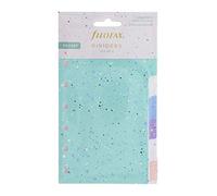 Filofax Intercalaires Expressions - 6 diviseurs en plastique turquoise 120mm high, 88mm wide pour organiseur de poche