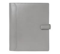 Filofax Lockwood C022664-27 Organiseur format A5, béton - Cuir de buffle pleine fleur, six anneaux, semainier, multilingue, 2027