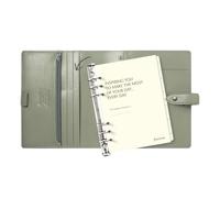 Filofax Malden C022396M-27 Organiseur format A5, vétiver, tactile, cuir de buffle pleine fleur, 6 anneaux, modulaire, couleur crème de coton, multilingue