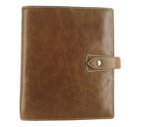 Filofax Malden C025847-27 Agenda semainier en cuir de buffle pleine fleur, 6 anneaux, format A5, ocre