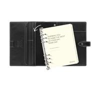 Filofax Malden C028623M-27 Agenda semainier en cuir de buffle pleine fleur 6 anneaux Format A5 Noir