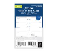 Filofax Mini agenda 2027 27-68121 - Semaine sur deux pages en anglais