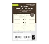 Filofax Mini agenda 2027 27-68124 avec une semaine sur 2 pages, 4 langues en coton crème