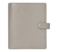 Filofax Norfolk Organiseur format A5 Taupe - Cuir pleine fleur souple, six anneaux, semainier, multilingue, 2027 (C022643-27)