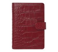 Filofax Organiseur classique en crocodile, taille personnelle, cerise, imprimé crocodile, cuir de veau italien, six anneaux, agenda semainier, multilingue, 2027 (C022702-27)