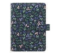 Filofax Organiseur de jardin, format personnel, crépuscule, aspect cuir, accents en feuille d'or, six anneaux, agenda semainier, multilingue, 2027 (C028713-27)