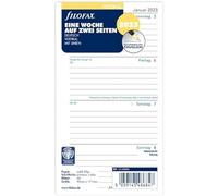 Filofax Personnel 1 semaine sur 2 pages verticales (allemand) 2023, blanc, 23-68440