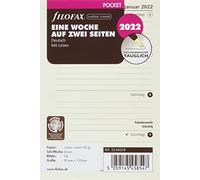 Filofax Pochette 1 semaine sur 2 pages coton crème (allemand) 2022 22-68258