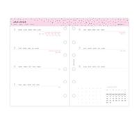 Filofax Pocket Confetti Week to View Diary, agenda organisateur, 2023, recharge agenda, calendrier, Blanc