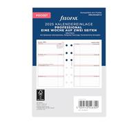 Filofax Pocket Professional 1 semaine sur 2 pages (allemand) 2025