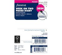 Filofax Pocket week on two pages 5 language 2024 diary
