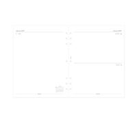 Filofax Recharge d'agenda 2027 format lettre, jour par page, uni, papier blanc, anglais, 2027 (C68641-27)