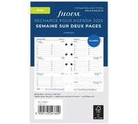 Filofax Recharge Mini 67x105mm Semaine Sur Deux Pages - Français - 2025