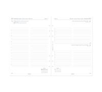 Filofax Recharge pour agenda 2027 format A5, 1 jour sur une page avec rendez-vous, papier blanc, multilingue : cinq langues, 2027 (C68515-27)