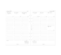 Filofax Recharge pour agenda 2027 format A5, semainier avec rendez-vous, papier blanc, anglais, 2027 (C68521R-27)