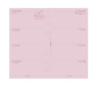 Filofax Recharge pour agenda 2027 format personnel/compact, semainier, papier rose, non ligné, anglais, 2027 (C68478-27)