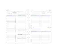 Filofax Recharge pour agenda - Format A5-1 jour sur une page avec rendez-vous - Agenda professionnel - Papier blanc - Anglais - 2027 (C68519-27)