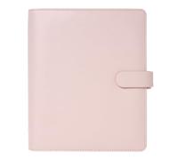 Filofax Saffiano C022700-27 Agenda semainier 2027 format A5, rose poudré, aspect cuir, six anneaux, multilingue