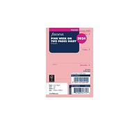 Filofax Semainier de poche sur deux pages anglais 2024 - Rose