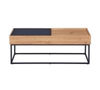 Filora table basse avec rangement gris, Artisan chêne décor.
