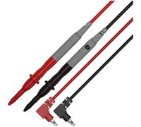 Fils de test 10 A, avec sonde fine de 2 mm et connecteurs banane de 4 mm, pour tests électriques, fil de cuivre isolé en PVC de 83,5 cm, rouge