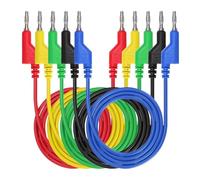 Fils de Test à Clips, 5 pièces, câble extrémité en fil Crocodile avec isolants, cuivre Flexible(Type 2)