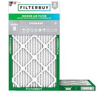 FilterBuy 11.25x23.25x1 MERV 8 Filtre à air plissé pour four AC (lot de 2 filtres), 11.25x23.25x1 - Argent