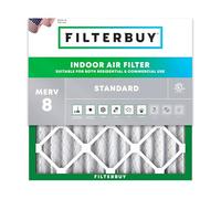 Filterbuy Filtre à air 10 x 10 x 2 cm MERV 8 Dust Defense (lot de 1), filtres à air plissés de rechange pour fournaise CVC (taille réelle : 24 x 24 x 4,4 cm)