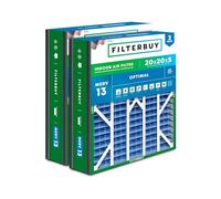 Filterbuy Lot de 2 filtres à air MERV 13 Optimal Defense (lot de 2), filtres à air plissés pour four CVC Trion Air Bear 255649-103 (taille réelle : 50 x 50 x 12 cm)
