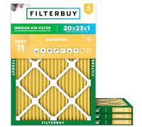 FilterBuy Lot de 4 filtres à air comprimés Merv 11, 20 x 23 x 1, dorés