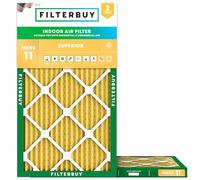 Filterbuy MERV 11 Superior Pet & Allergy Defense Lot de 2 filtres à air plissés électrostatiques pour four CVC 11, fabriqués aux États-Unis (taille réelle : 13,50 x 27,50 x 0,75)